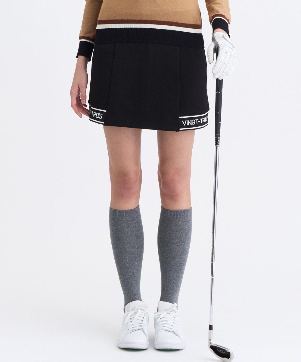 【23区 ゴルフ/NIJYUSANKU GOLF】の【WOMEN】カノコダンボールスカート シワになりにくい インテリア・キッズ・メンズ・レディースファッション・服の通販 founy(ファニー) 　ファッション　Fashion　レディースファッション　Fashion for Women　スカート　Skirts　ストレッチ　Stretch, Stretchy Fabric　フィット　Fit, Slim Fit　フラット　Flat, Flat Shoes　モックネック　Mock Neck, Short Turtleneck　リラックス　Relax, Relaxed Fit　A/W・秋冬　Autumn/Winter　新作・新入荷　New Arrivals / New In　エレガント 上品　Elegant　ゴルフ　Golf　ブラック系|ID: prp329100004708225 ipo3291000000034006153