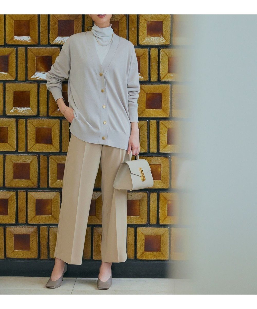 【23区/NIJYUSANKU】の【洗える】ストレッチダブルクロス サスペンダーパンツ インテリア・キッズ・メンズ・レディースファッション・服の通販 founy(ファニー) 　ファッション　Fashion　レディースファッション　Fashion for Women　パンツ　Pants & Trousers　2023年　2023　2023-2024秋冬・A/W　Autumn/Winter 2023–24 AW23–24　サスペンダー　Suspenders, Braces　ストレッチ　Stretch, Stretchy Fabric　ストレート　Straight, Straight Cut　ドレープ　Drape, Draping Fabric　ワイド　Wide, Wide Fit　洗える　Machine Washable　A/W・秋冬　Autumn/Winter　ベージュ系|ID: prp329100004708232 ipo3291000000034006198