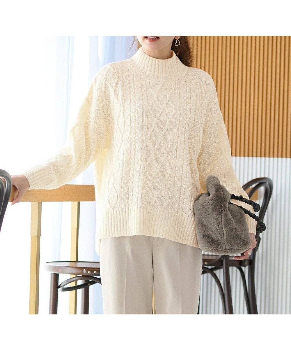 【エニー/ANY】の【6色展開】ソフトアクリルハイネックケーブルニット インテリア・キッズ・メンズ・レディースファッション・服の通販 founy(ファニー) ファッション Fashion レディースファッション Fashion for Women トップス・カットソー Cut & Sew Tops ニット Knit Tops & Sweaters おすすめ Recommended / Our Picks アクリル Acrylic Material コンビ Combo, Combination Style スリット Slit, Slit Detail セーター Sweater, Knitwear ハイネック High Neck, Mock Neck A/W・秋冬 Autumn/Winter 鹿の子 Piqué, Kanoko Fabric エクリュ|ID: prp329100004708246 ipo3291000000034366086