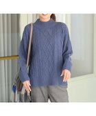 【エニー/ANY】の【6色展開】ソフトアクリルハイネックケーブルニット ブルー|ID: prp329100004708246 ipo3291000000034366090