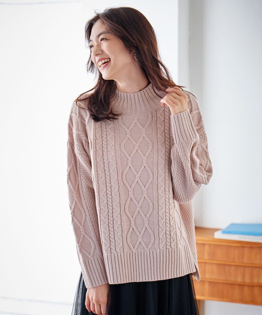 【エニー/ANY】の【6色展開】ソフトアクリルハイネックケーブルニット インテリア・キッズ・メンズ・レディースファッション・服の通販 founy(ファニー) ファッション Fashion レディースファッション Fashion for Women トップス・カットソー Cut & Sew Tops ニット Knit Tops & Sweaters おすすめ Recommended / Our Picks アクリル Acrylic Material コンビ Combo, Combination Style スリット Slit, Slit Detail セーター Sweater, Knitwear ハイネック High Neck, Mock Neck A/W・秋冬 Autumn/Winter 鹿の子 Piqué, Kanoko Fabric ピンク|ID: prp329100004708246 ipo3291000000034366092