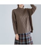 【エニー/ANY】の【6色展開】ソフトアクリルハイネックケーブルニット ブラウン|ID: prp329100004708246 ipo3291000000034366095