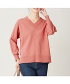 【エニィ スィス/any SiS】の【洗える】Vネックセンターポイント ニット サーモンピンク|ID: prp329100004708247 ipo3291000000034191918