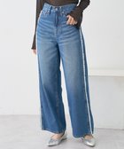 【アースミュージックアンドエコロジー/earth music&ecology】のワイドフリンジデニムパンツ Indigo|ID: prp329100004708256 ipo3291000000034006359