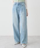 【アースミュージックアンドエコロジー/earth music&ecology】のワイドフリンジデニムパンツ Light Indigo|ID: prp329100004708256 ipo3291000000035830550