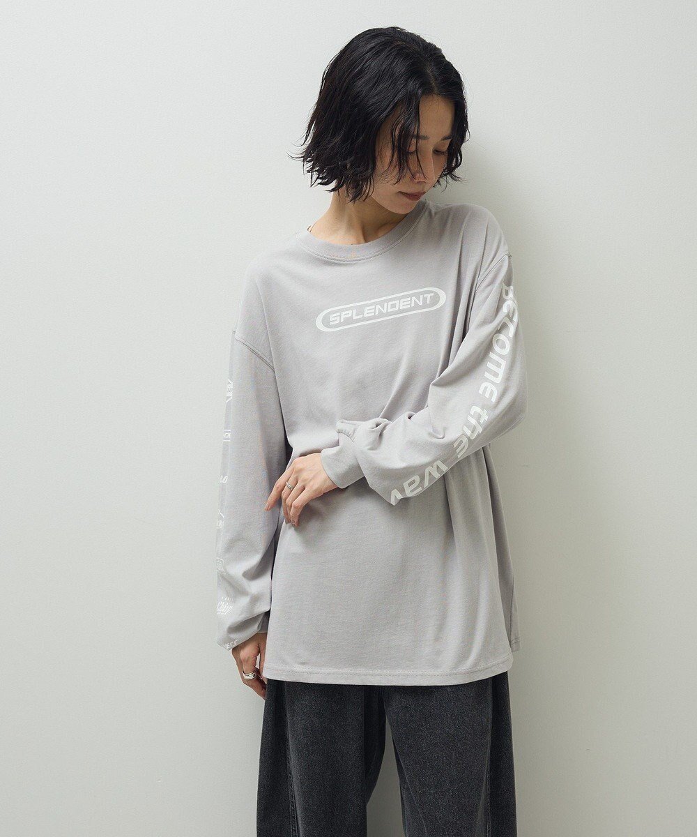 【グリーンパークス/Green Parks】の・SUGAR SPOON スポーツロゴptロンTEE インテリア・キッズ・メンズ・レディースファッション・服の通販 founy(ファニー) 　ファッション　Fashion　レディースファッション　Fashion for Women　トップス・カットソー　Cut & Sew Tops　シャツ・ブラウス・オフィスカジュアル　Elegant Blouses & Button-Ups　ロングTシャツ・Tシャツ　Longline T-Shirts & Tees　カットソー・ベーシックTシャツ　Cut-and-Sewn Tops / Stretch Tees & Basics　スポーツウェア　Functional & Stylish Sportswear　スポーツ トップス　Athletic Tops / Workout Tops / Training Shirts　新作・新入荷　New Arrivals / New In　おすすめ　Recommended / Our Picks　インナー　Innerwear　カットソー　Cut and Sewn Top　スポーツ　Sports, Activewear　スポーティ　Sporty, Casual Athletic　トレンド　Trend, Trending Now　プリント　Print, Printed Pattern　ポケット　Pocket, Pocket Detail　ロング　Long, Long-Length　A/W・秋冬　Autumn/Winter　Light Gray|ID: prp329100004708258 ipo3291000000034006390
