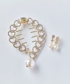 【フィービィー/phoebe】のオンワード限定セット ルナドロップパールイヤリング×ハートシニヨンカフ ゴールド|ID: prp329100004708267 ipo3291000000034006449