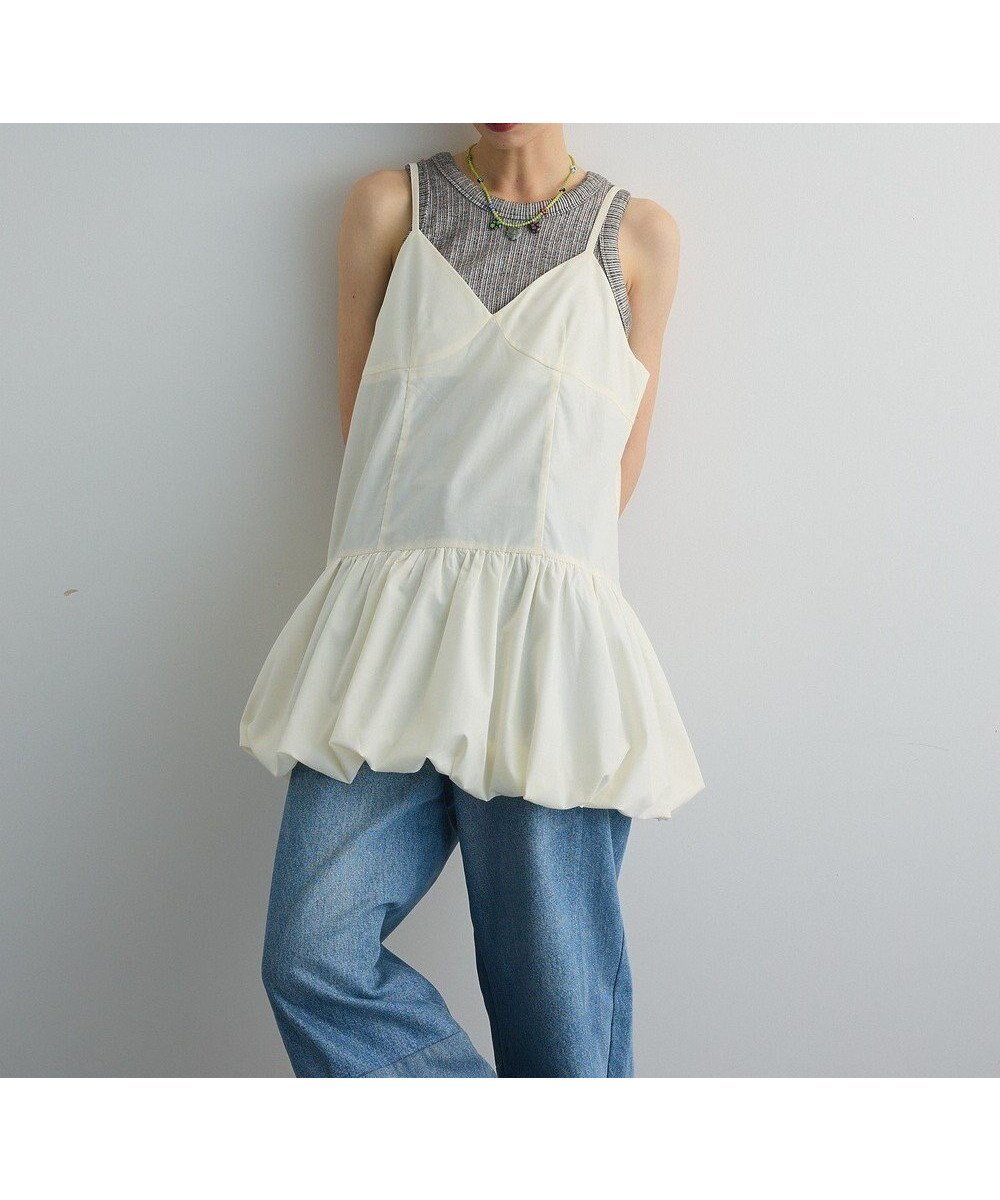【グリーンパークス/Green Parks】の裾バルーンキャミワンピース 人気、トレンドファッション・服の通販 founy(ファニー) 　ファッション　Fashion　レディースファッション　Fashion for Women　ワンピース　Dresses　キャミソールワンピース　Camisole Dresses　新作・新入荷　New Arrivals / New In　おすすめ　Recommended / Our Picks　インナー　Innerwear　キャミソール　Camisole, Spaghetti Strap Top　シンプル　Simple, Minimal　トレンド　Trend, Trending Now　ポケット　Pocket, Pocket Detail　A/W・秋冬　Autumn/Winter　 other-1|ID: prp329100004708269 ipo3291000000034006454
