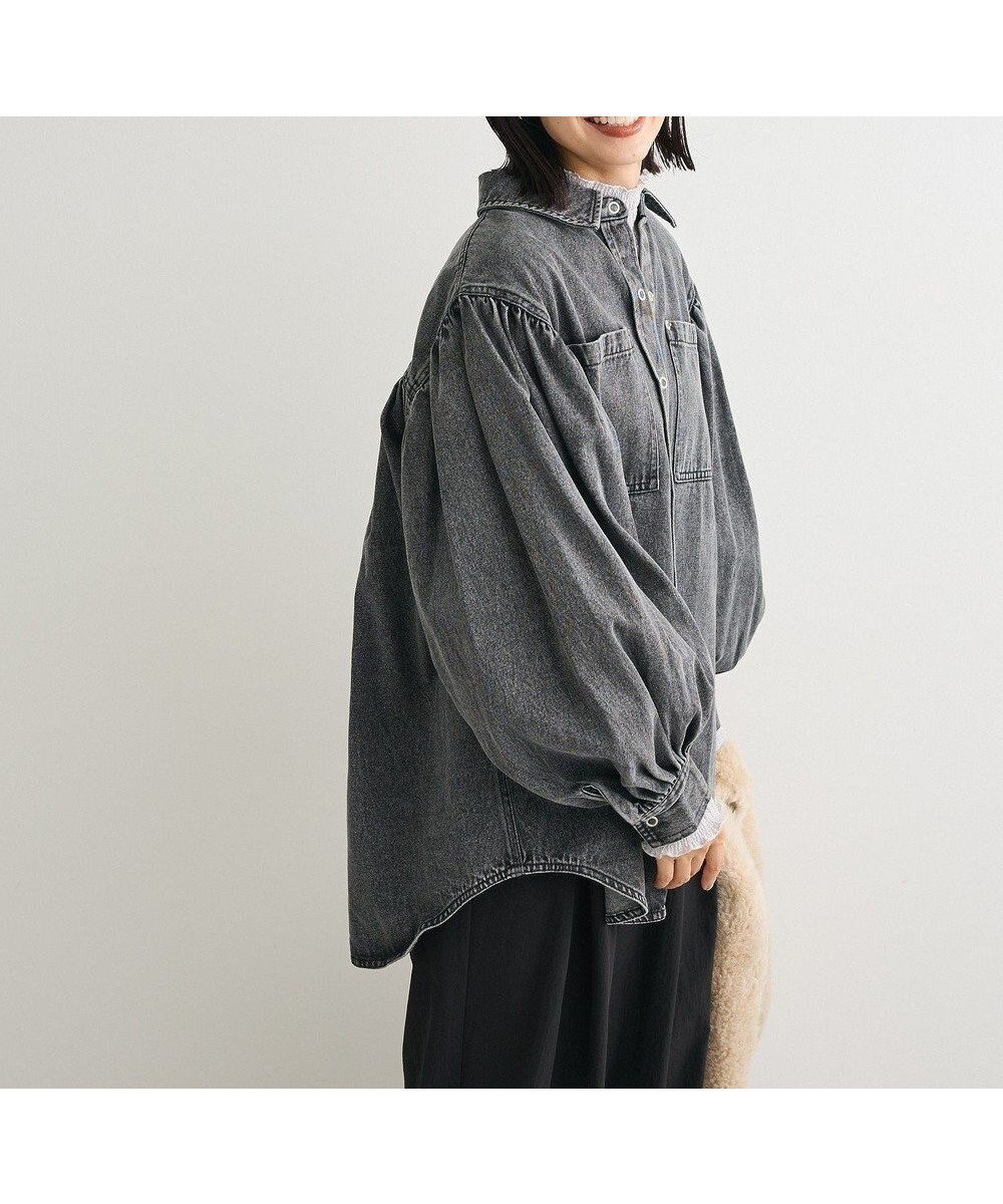 【グリーンパークス/Green Parks】の・SUGAR SPOON ボリュームスリーブデニムシ 人気、トレンドファッション・服の通販 founy(ファニー) ファッション Fashion レディースファッション Fashion for Women トップス・カットソー Cut & Sew Tops シャツ・ブラウス・オフィスカジュアル Elegant Blouses & Button-Ups ボリューム袖・フリルスリーブブラウス Voluminous & Ruffle Sleeves / Puffy Sleeve Tops ギャザー Gathered, Ruffled ボトム Bottoms, Lower Wear ポケット Pocket, Pocket Detail ヴィンテージ Vintage Style A/W・秋冬 Autumn/Winter other-1|ID: prp329100004708271 ipo3291000000034006462