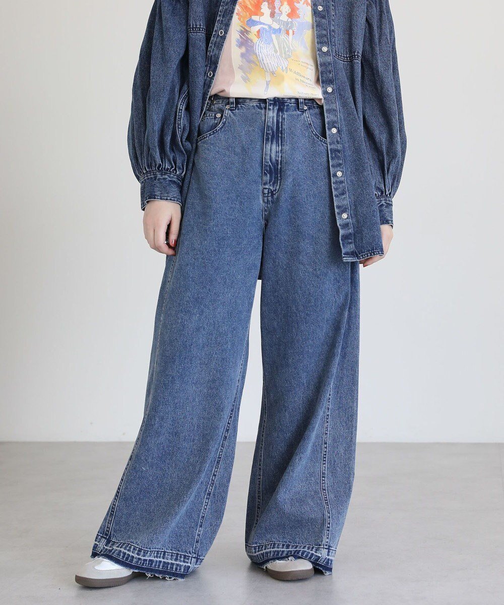 【グリーンパークス/Green Parks】の・SUGAR SPOON タックデニムワイドパンツ インテリア・キッズ・メンズ・レディースファッション・服の通販 founy(ファニー) 　ファッション　Fashion　レディースファッション　Fashion for Women　パンツ　Pants & Trousers　デニムパンツ・ジーンズ・美脚デニム　Denim Jeans & Pants　デニム　Denim, Jeans Material　ポケット　Pocket, Pocket Detail　ワイド　Wide, Wide Fit　ヴィンテージ　Vintage Style　A/W・秋冬　Autumn/Winter　Indigo|ID: prp329100004708272 ipo3291000000034006471