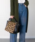 【インター ショシュール/INTER-CHAUSSURES】の【ANDREA CARDONE】レザーハンドルレオパード柄ハンドバッグ マルチコンビ|ID: prp329100004708277 ipo3291000000034696674