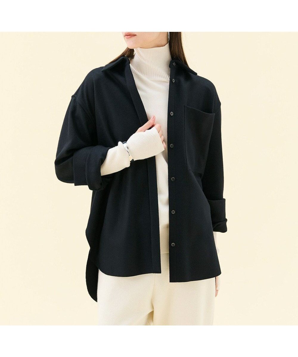 【ベイジ,/BEIGE,】の【Oggi掲載】MONTAIGNE / ウールオーバーサイズシャツ インテリア・キッズ・メンズ・レディースファッション・服の通販 founy(ファニー) 　雑誌掲載アイテム　Magazine Picks & Fashion Features　ファッション雑誌　Fashion Magazines　オッジ　Oggi　ファッション　Fashion　レディースファッション　Fashion for Women　トップス・カットソー　Cut & Sew Tops　シャツ・ブラウス・オフィスカジュアル　Elegant Blouses & Button-Ups　1月号　January Issue　おすすめ　Recommended / Our Picks　インナー　Innerwear　セットアップ　Set-Up, Coordinated Outfit　タートルネック　Turtleneck, High Neck　ポケット　Pocket, Pocket Detail　ロング　Long, Long-Length　人気　Popular, Best Seller　A/W・秋冬　Autumn/Winter　雑誌　Magazine, Fashion Magazine　Black|ID: prp329100004708279 ipo3291000000035803319