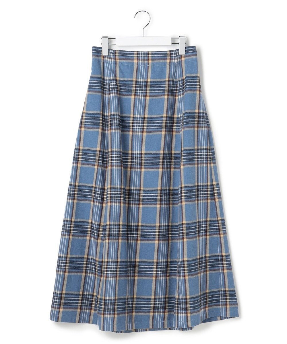 【ジェイプレスヨークストリート/J.PRESS YORK STREET】の【WOMEN】チェック ロングスカート インテリア・キッズ・メンズ・レディースファッション・服の通販 founy(ファニー) 　ファッション　Fashion　レディースファッション　Fashion for Women　スカート　Skirts　ロングスカート　Long Skirts / Maxi & Midi Skirts　ウォッシュ　Washed Finish　秋　Autumn　ショート　Short, Short Length　シンプル　Simple, Minimal　スウェット / スエット　Sweatshirt, Sweatwear　スニーカー　Sneakers, Trainers　チェック　Check, Plaid, Tartan　バランス　Balance, Style Balance　フラット　Flat, Flat Shoes　フレア　Flare, Flared　ミックス　Mix, Mixed Style　ルーズ　Loose, Oversized　ロング　Long, Long-Length　A/W・秋冬　Autumn/Winter　おすすめ　Recommended / Our Picks　ブルー系3|ID: prp329100004708290 ipo3291000000035626005