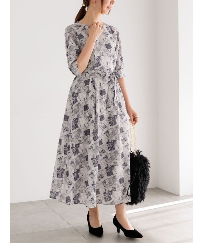 【テチチ/Te chichi】のマップパターンプリントワンピース インテリア・キッズ・メンズ・レディースファッション・服の通販 founy(ファニー) https://founy.com/ ファッション Fashion レディースファッション Fashion for Women ワンピース Dresses 新作・新入荷 New Arrivals / New In 夏 Summer S/S・春夏 SS, Spring/Summer, Warm Season A/W・秋冬 Autumn/Winter |ID: prp329100004708312 ipo3291000000034006603
