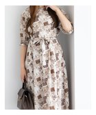 【テチチ/Te chichi】のマップパターンプリントワンピース ベージュ|ID: prp329100004708312 ipo3291000000034006605