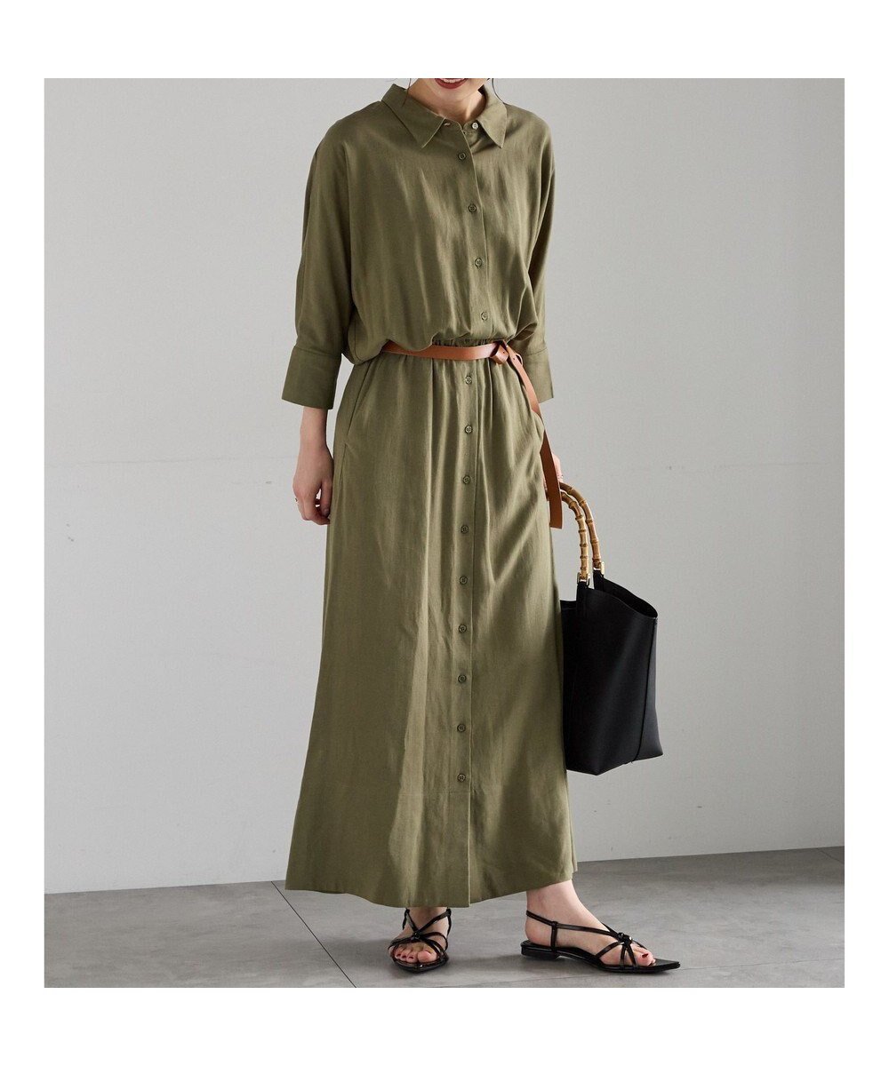 【テチチ/Te chichi】のベルト付きレーヨンリネンシャツワンピース 人気、トレンドファッション・服の通販 founy(ファニー) 　ファッション　Fashion　レディースファッション　Fashion for Women　ワンピース　Dresses　シャツワンピース / 1枚で着映えコーデ　Shirt Dresses　ベルト&ウエストマーク　Belts & Waist Accessories　新作・新入荷　New Arrivals / New In　シンプル　Simple, Minimal　リネン　Linen, Linen Fabric　エレガント 上品　Elegant　夏　Summer　S/S・春夏　SS, Spring/Summer, Warm Season　A/W・秋冬　Autumn/Winter　 other-1|ID: prp329100004708313 ipo3291000000034006606