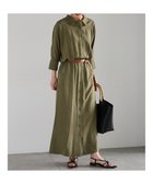 【テチチ/Te chichi】のベルト付きレーヨンリネンシャツワンピース カーキ|ID: prp329100004708313 ipo3291000000034006607