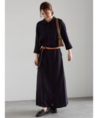 【テチチ/Te chichi】のベルト付きレーヨンリネンシャツワンピース ネイビー|ID: prp329100004708313 ipo3291000000034006608