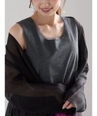 【テチチ/Te chichi】のチュールトリムタンクトップ チャコールグレー|ID: prp329100004708316 ipo3291000000034006617