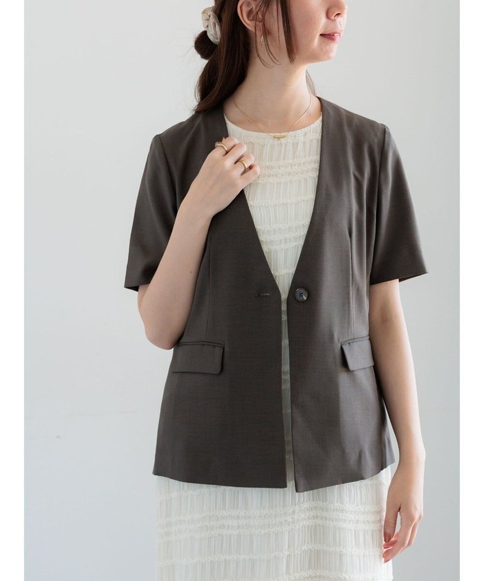 【テチチ/Te chichi】の麻調Yカラージャケット インテリア・キッズ・メンズ・レディースファッション・服の通販 founy(ファニー) https://founy.com/ ファッション Fashion レディースファッション Fashion for Women アウター Coat / Outerwear Collection レディースジャケット・軽アウター Jackets ジャケット Jacket, Outerwear スリーブ Sleeve, Long Sleeve / Short Sleeve ハーフ Half, Half-Length 夏 Summer S/S・春夏 SS, Spring/Summer, Warm Season A/W・秋冬 Autumn/Winter |ID: prp329100004708326 ipo3291000000034006651