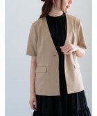 【テチチ/Te chichi】の麻調Yカラージャケット ベージュ|ID: prp329100004708326 ipo3291000000034006653