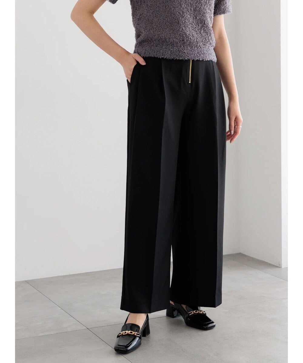【テチチ/Te chichi】のハイウエストフロントジップワイドパンツ《2025Autumn catalog item》 インテリア・キッズ・メンズ・レディースファッション・服の通販 founy(ファニー) 　ファッション　Fashion　レディースファッション　Fashion for Women　パンツ　Pants & Trousers　2025年　2025　2025-2026秋冬・A/W　Autumn/Winter 2025–26 AW25–26　おすすめ　Recommended / Our Picks　センター　Center, Center Line　夏　Summer　S/S・春夏　SS, Spring/Summer, Warm Season　A/W・秋冬　Autumn/Winter　雑誌　Magazine, Fashion Magazine　ブラック|ID: prp329100004708330 ipo3291000000034006666