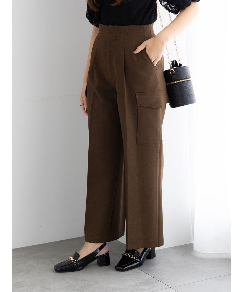 【テチチ/Te chichi】のカーゴスラックス インテリア・キッズ・メンズ・レディースファッション・服の通販 founy(ファニー) 　ファッション　Fashion　レディースファッション　Fashion for Women　パンツ　Pants & Trousers　スラックス　Slacks, Dress Pants　センター　Center, Center Line　ワンポイント　One Point, Statement Accent　夏　Summer　S/S・春夏　SS, Spring/Summer, Warm Season　A/W・秋冬　Autumn/Winter　カーキ|ID: prp329100004708335 ipo3291000000034006684