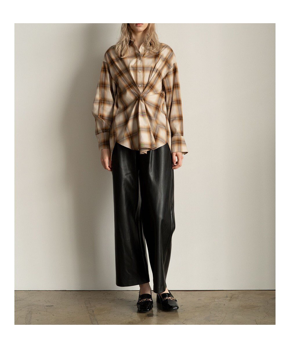 【テチチ/Te chichi】のフェイクレザーセミワイドパンツ《2025Autumn catalog item》 人気、トレンドファッション・服の通販 founy(ファニー) 　ファッション　Fashion　レディースファッション　Fashion for Women　パンツ　Pants & Trousers　2025年　2025　2025-2026秋冬・A/W　Autumn/Winter 2025–26 AW25–26　クール　Cool, Chic　スタイリッシュ　Stylish, Fashionable　ワイド　Wide, Wide Fit　夏　Summer　S/S・春夏　SS, Spring/Summer, Warm Season　A/W・秋冬　Autumn/Winter　雑誌　Magazine, Fashion Magazine　 other-1|ID: prp329100004708337 ipo3291000000034006689