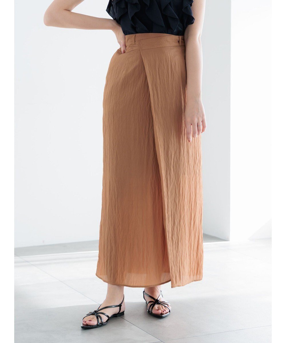 【テチチ/Te chichi】のフロントタックサテンスカート インテリア・キッズ・メンズ・レディースファッション・服の通販 founy(ファニー) 　ファッション　Fashion　レディースファッション　Fashion for Women　スカート　Skirts　新作・新入荷　New Arrivals / New In　サテン　Satin, Glossy Fabric　スマート　Smart, Elegant　タイトスカート　Pencil Skirt, Tight Skirt　フロント　Front, Front Design　ラップ　Wrap, Wrap Design　夏　Summer　S/S・春夏　SS, Spring/Summer, Warm Season　A/W・秋冬　Autumn/Winter　キャメル|ID: prp329100004708338 ipo3291000000034006694