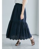 【テチチ/Te chichi】のエンブロイダリーティアードスカート ネイビー|ID: prp329100004708342 ipo3291000000034006707