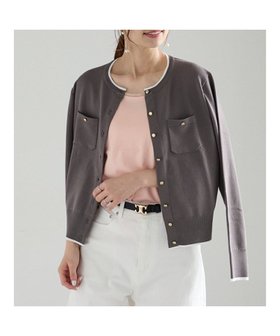 【テチチ/Te chichi】の金釦ポケット付きクルーカーディガン 人気、トレンドファッション・服の通販 founy(ファニー) ファッション Fashion レディースファッション Fashion for Women トップス・カットソー Cut & Sew Tops ニット Knit Tops & Sweaters カーディガン・羽織り Layered Style Cardigans カーディガン Cardigan, Knitwear セーター Sweater, Knitwear バランス Balance, Style Balance ポケット Pocket, Pocket Detail エレガント 上品 Elegant 夏 Summer S/S・春夏 SS, Spring/Summer, Warm Season 無地 Plain, Solid Color A/W・秋冬 Autumn/Winter |ID:prp329100004708344