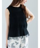 【テチチ/Te chichi】のティアードチュールプリーツブラウス 人気、トレンドファッション・服の通販 founy(ファニー) ファッション Fashion レディースファッション Fashion for Women トップス・カットソー Cut & Sew Tops シャツ・ブラウス・オフィスカジュアル Elegant Blouses & Button-Ups デニム Denim, Jeans Material プリーツ Pleats, Pleated エレガント 上品 Elegant 夏 Summer S/S・春夏 SS, Spring/Summer, Warm Season A/W・秋冬 Autumn/Winter thumbnail ブラック|ID: prp329100004708367 ipo3291000000034006793