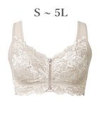 【ブラデリス ニューヨーク/BRADELIS New York】の【BRADELIS NewYork peace】細みえフロントファスナー綿混ブラ25 ノンワイヤー 補正 ブラジャー 脇高でコンパクト 小さく見せる クリームベージュ|ID: prp329100004708388 ipo3291000000036867188