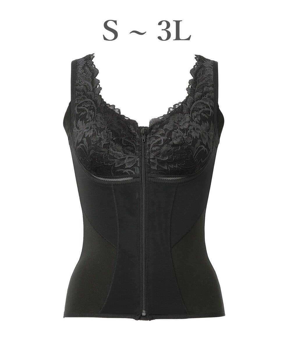 【ブラデリス ニューヨーク/BRADELIS New York】の【BRADELIS NewYork peace】細みえフロントファスナー綿混ブラキャミ25 補正下着 カップ付き キャミソール ブラトップ シェイパー インテリア・キッズ・メンズ・レディースファッション・服の通販 founy(ファニー) ファッション Fashion レディースファッション Fashion for Women トップス・カットソー Cut & Sew Tops キャミソール&ノースリーブ Camisoles & Sleeveless Tops 下着・ランジェリー Lingerie & Intimates アンダーウェア・ベースインナー・肌着 Underwear / Base Layer / Undergarments アンダー Underwear Essentials インナー Innerwear キャミソール Camisole, Spaghetti Strap Top コンパクト Compact, Small Size ショルダー Shoulder, Shoulder Strap ショーツ Shorts, Short Pants タオル Towel, Bath Towel フロント Front, Front Design ポケット Pocket, Pocket Detail メッシュ Mesh, Net Fabric ランジェリー Lingerie, Intimate Wear ループ Loop, Loop Knit レース Lace, Lace Fabric ワイヤー Wire, Wired Bra おすすめ Recommended / Our Picks 筋トレ・ボディメイク Workout / Body Make / Fitness 夏 Summer ブラック|ID: prp329100004708390 ipo3291000000035005943