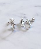 【ティアクラッセ/Tiaclasse】の【安田美沙子さん着用・金属アレルギー対応】パール付きクロスピアス/イヤリング イヤリング:シルバー|ID: prp329100004708396 ipo3291000000034006906