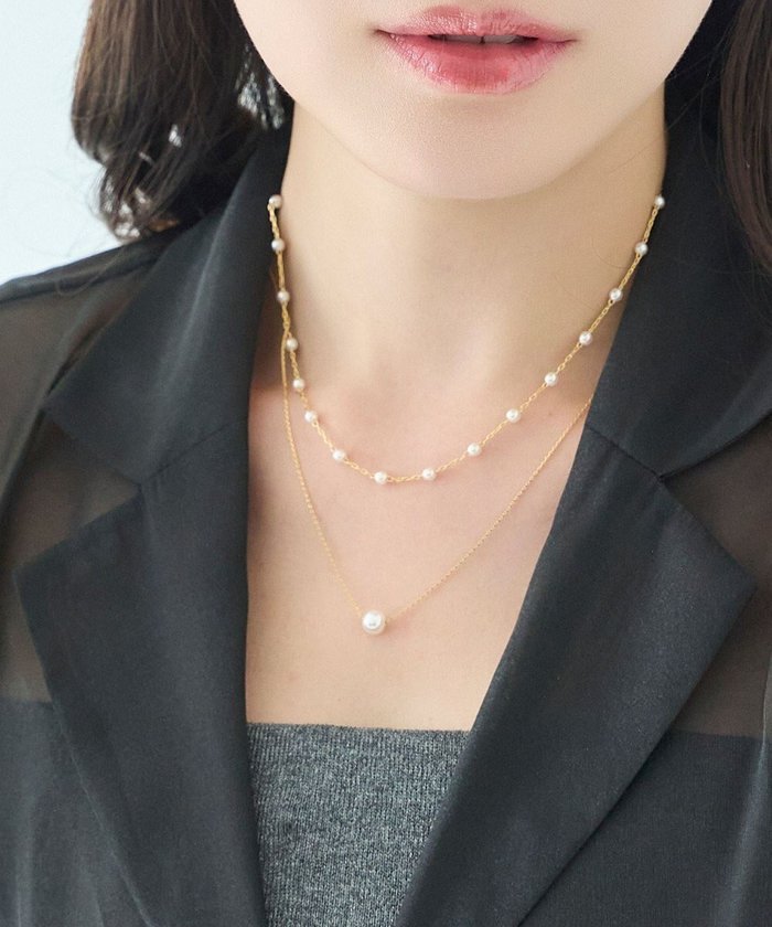 【フィービィー/phoebe】の2ラインエレガントパールネックレス/2連/重ね付け インテリア・キッズ・メンズ・レディースファッション・服の通販 founy(ファニー) https://founy.com/ ファッション Fashion レディースファッション Fashion for Women ジュエリー Jewelry ネックレス Necklaces & Pendants 新作・新入荷 New Arrivals / New In アクセサリー Fashion Accessories シンプル Simple, Minimal ネックレス Necklace, Pendant Necklace パール Pearl, Pearl Accent モチーフ Motif, Design Theme エレガント 上品 Elegant |ID: prp329100004708466 ipo3291000000034007143