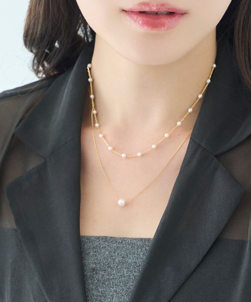 【フィービィー/phoebe】の2ラインエレガントパールネックレス/2連/重ね付け 人気、トレンドファッション・服の通販 founy(ファニー) 　ファッション　Fashion　レディースファッション　Fashion for Women　ジュエリー　Jewelry　ネックレス　Necklaces & Pendants　新作・新入荷　New Arrivals / New In　アクセサリー　Fashion Accessories　シンプル　Simple, Minimal　ネックレス　Necklace, Pendant Necklace　パール　Pearl, Pearl Accent　モチーフ　Motif, Design Theme　エレガント 上品　Elegant　 other-1|ID: prp329100004708466 ipo3291000000034007143