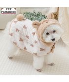 【ペットパラダイス/PET PARADISE / GOODS】のペットパラダイス くまちゃん ふわりとキルト ポンチョ 小型犬 ホワイト×ブラウン|ID: prp329100004709395 ipo3291000000034017313