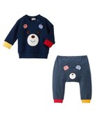 【ミキハウスホットビスケッツ/MIKI HOUSE HOT BISCUITS / KIDS】の【ベビーウェアパック】トレーナー&パンツセット 紺|ID: prp329100004709396 ipo3291000000034017316