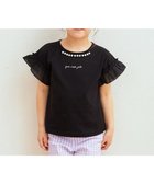 【エニィ/ANY / KIDS】のパール襟 袖フリル Tシャツ ブラック|ID: prp329100004709409 ipo3291000000034017344
