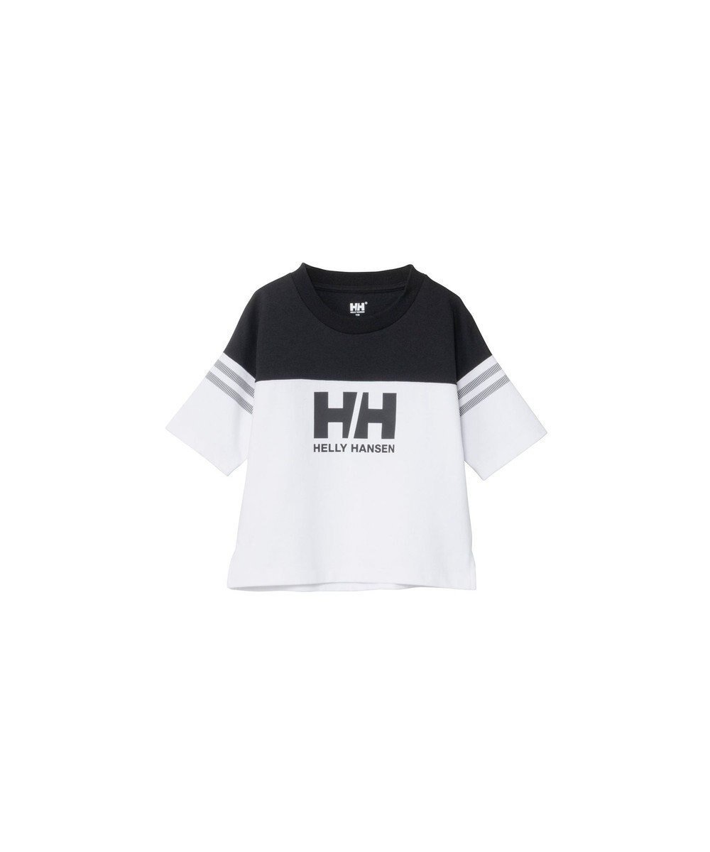 【ヘリーハンセン/HELLY HANSEN / KIDS】の【キッズ・UVカット・吸汗速乾・ECO素材・記名ラベル付】ハーフスリーブフットボールティー インテリア・キッズ・メンズ・レディースファッション・服の通販 founy(ファニー) 　ファッション　Fashion　キッズファッション　Fashion for Kids　トップス・カットソー　Cut & Sew Tops　カットソー　Cut and Sewn Top　スリーブ　Sleeve, Long Sleeve / Short Sleeve　ハーフ　Half, Half-Length　夏　Summer　S/S・春夏　SS, Spring/Summer, Warm Season　A/W・秋冬　Autumn/Winter　ブラック|ID: prp329100004709413 ipo3291000000034017355