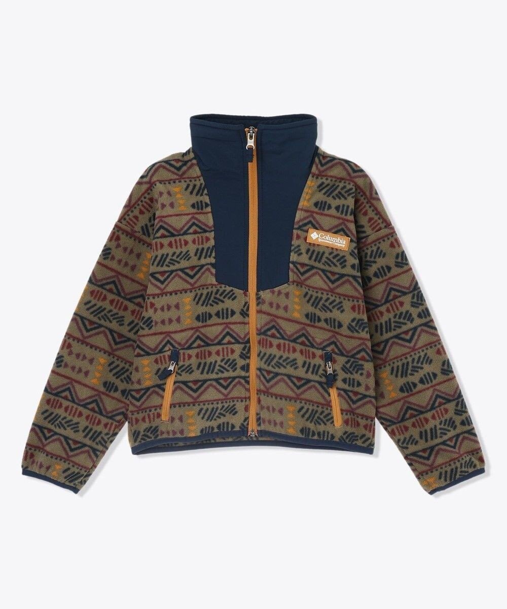 【コロンビア/Columbia / KIDS】のColumbia/ 【KIDS】セコイアグローブプリンテッドフルジップフリース /コロンビア インテリア・キッズ・メンズ・レディースファッション・服の通販 founy(ファニー) 　ファッション　Fashion　キッズファッション　Fashion for Kids　トップス・カットソー　Cut & Sew Tops　アウトドア　Outdoor Clothing　クラシカル　Classical, Vintage-Inspired　フィット　Fit, Slim Fit　プリント　Print, Printed Pattern　A/W・秋冬　Autumn/Winter　S/S・春夏　SS, Spring/Summer, Warm Season　おすすめ　Recommended / Our Picks　夏　Summer　Stone Green Horizons、 Coll Navy|ID: prp329100004709415 ipo3291000000034017364