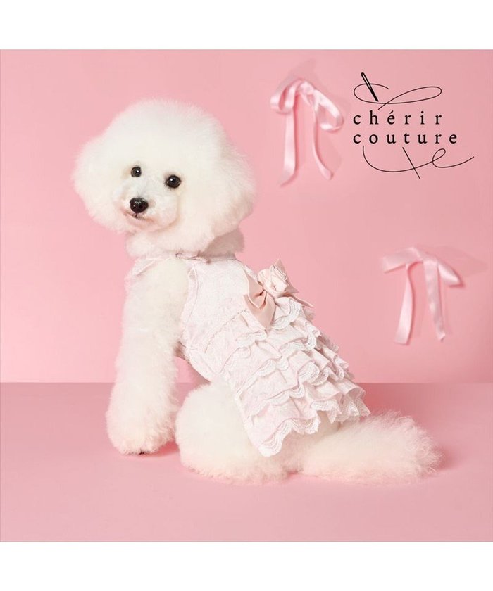 【ペットパラダイス/PET PARADISE / GOODS】のcherircouture ローズリボン ワンピース 小型犬 インテリア・キッズ・メンズ・レディースファッション・服の通販 founy(ファニー) https://founy.com/ 新作・新入荷 New Arrivals / New In イレギュラー Irregular Design キャミワンピース Cami Dress, Slip Dress パール Pearl, Pearl Accent フリル Frill, Ruffle モチーフ Motif, Design Theme リボン Ribbon, Bow ローズ Rose, Rose Motif エレガント 上品 Elegant 犬 Dog A/W・秋冬 Autumn/Winter ホーム・キャンプ・アウトドア・お取り寄せ Home Living / Home & Lifestyle / Camping Gear / Outdoor Camping ペットグッズ Pet Supplies |ID: prp329100004709422 ipo3291000000034017381
