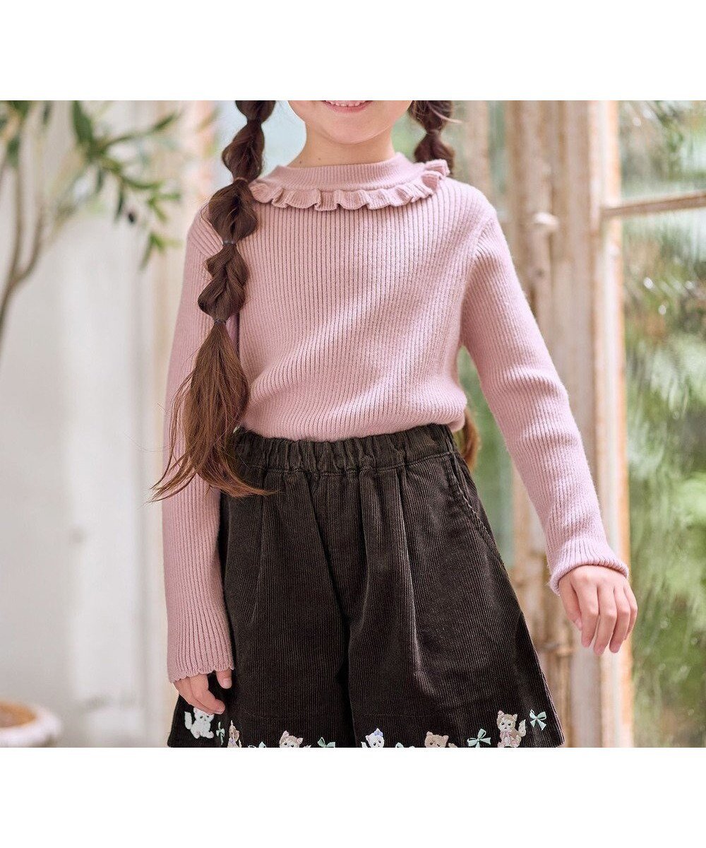 【エニィ/ANY / KIDS】のしあわせタッチニット インテリア・キッズ・メンズ・レディースファッション・服の通販 founy(ファニー) ファッション Fashion キッズファッション Fashion for Kids トップス・カットソー Cut & Sew Tops おすすめ Recommended / Our Picks インナー Innerwear シンプル Simple, Minimal セーター Sweater, Knitwear トレーナー Sweatshirt, Trainer フリル Frill, Ruffle ポケット Pocket, Pocket Detail リボン Ribbon, Bow 洗える Machine Washable A/W・秋冬 Autumn/Winter ピンク|ID: prp329100004709433 ipo3291000000034475133