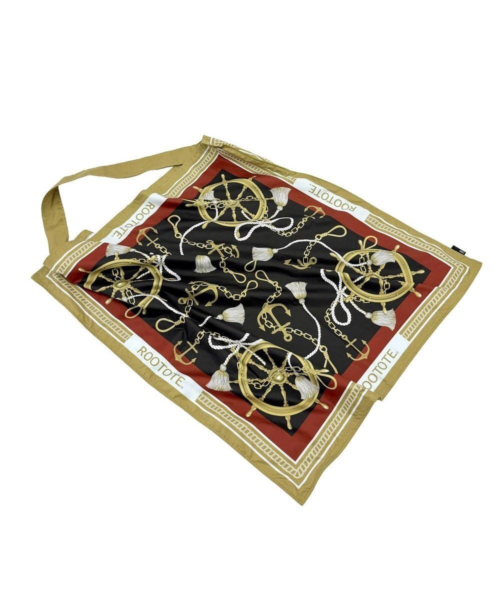 【ルートート/ROOTOTE】の3664【エコバッグになるチャームトート】LT.トール.スカーフ-A インテリア・キッズ・メンズ・レディースファッション・服の通販 founy(ファニー) 　ファッション　Fashion　レディースファッション　Fashion for Women　バッグ　Bags　アクセサリー　Fashion Accessories　カメラ　Camera Accessories　コンパクト　Compact, Small Size　シンプル　Simple, Minimal　スカーフ　Scarf, Neckwear　ビビッド　Vivid, Bright Tone　フラワー　Flower, Floral　プリント　Print, Printed Pattern　ボックス　Boxy, Box Shape　ポケット　Pocket, Pocket Detail　モチーフ　Motif, Design Theme　ランダム　Random, Irregular　おすすめ　Recommended / Our Picks　旅行　Travel　ギフト プレゼント　Gift / Present　新作・新入荷　New Arrivals / New In　ビジネス 仕事 通勤　Business / Work / Commuting　04:アンカー・ブラック|ID: prp329100004709434 ipo3291000000034017416