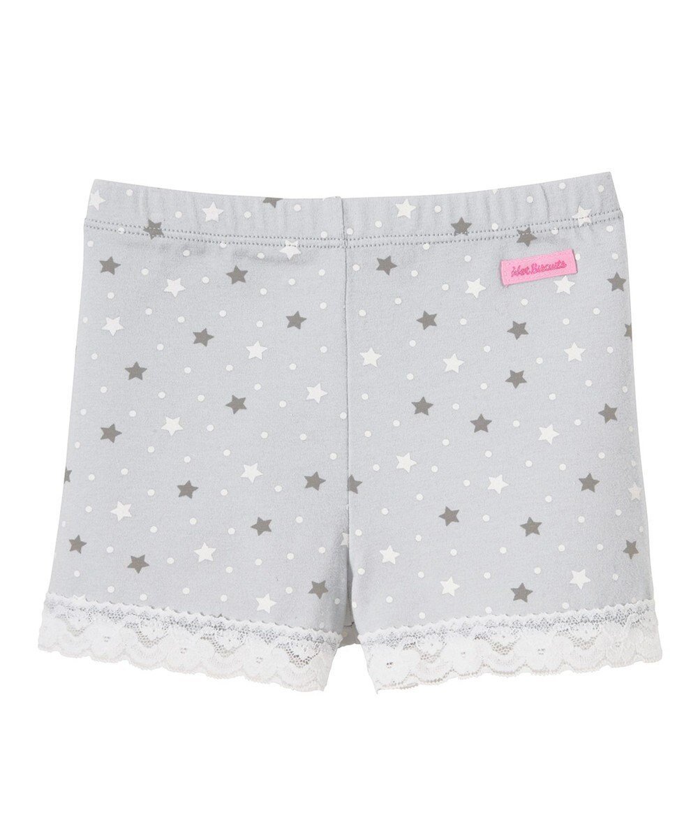 【ミキハウスホットビスケッツ/MIKI HOUSE HOT BISCUITS / KIDS】の【80-130cm】 裾レース オーバーパンツ インテリア・キッズ・メンズ・レディースファッション・服の通販 founy(ファニー) 　ファッション　Fashion　キッズファッション　Fashion for Kids　ボトムス　Bottoms　アンダー　Underwear Essentials　インナー　Innerwear　ガーリー　Girly, Feminine Style　ショーツ　Shorts, Short Pants　シンプル　Simple, Minimal　レース　Lace, Lace Fabric　防寒　Cold Protection, Winter-Ready　ライトグレー|ID: prp329100004709461 ipo3291000000034017484