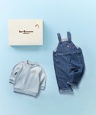 【ミキハウスホットビスケッツ/MIKI HOUSE HOT BISCUITS / KIDS】のワンポイントデニムオーバーオール&ワンポイントトレーナーギフトセット【BOX付き】 ストームブルー|ID: prp329100004709474 ipo3291000000034017518