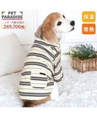 【ペットパラダイス/PET PARADISE / GOODS】のペットパラダイス ペティヒー ト Tシャツ 《マルチボーダー 》中型犬 大型犬 ベージュ×グレー|ID: prp329100004709487 ipo3291000000034017557