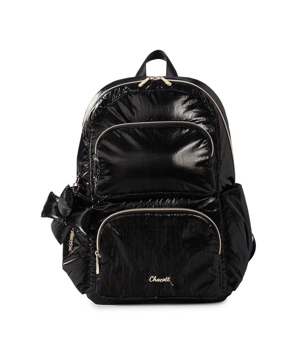 【チャコット/Chacott / KIDS】のリボンチャームバックパック インテリア・キッズ・メンズ・レディースファッション・服の通販 founy(ファニー) 　ファッション　Fashion　キッズファッション　Fashion for Kids　チャーム　Charm, Pendant　ポケット　Pocket, Pocket Detail　リボン　Ribbon, Bow　ブラック|ID: prp329100004709504 ipo3291000000035988305