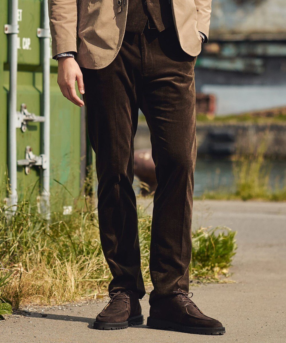 【ジョセフ アブード/JOSEPH ABBOUD / MEN】の【ウエストも伸びる!遠州ファブリック/オーガニックコットン】ソフトコーデュロイ パンツ インテリア・キッズ・メンズ・レディースファッション・服の通販 founy(ファニー) 　ファッション　Fashion　メンズファッション　Fashion for Men　ボトムス　Bottoms　コーデュロイ　Corduroy, Cord Fabric　ジャケット　Jacket, Outerwear　ストレッチ　Stretch, Stretchy Fabric　ファブリック　Fabric, Textile　A/W・秋冬　Autumn/Winter　おすすめ　Recommended / Our Picks　エレガント 上品　Elegant　ダークブラウン系|ID: prp329100004709519 ipo3291000000034017660
